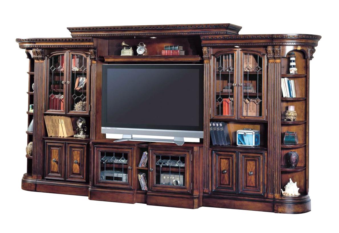 Parker House Huntington Expandable Grand Entertainment Wall in Vintage Pecan
