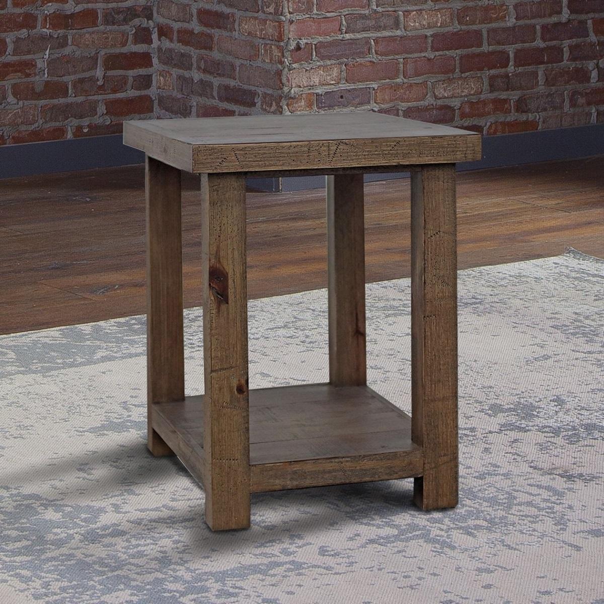 Parker House Lapaz Chairside Table in Rustic Worn Pine - Ideal Furniture (Fresno,CA)