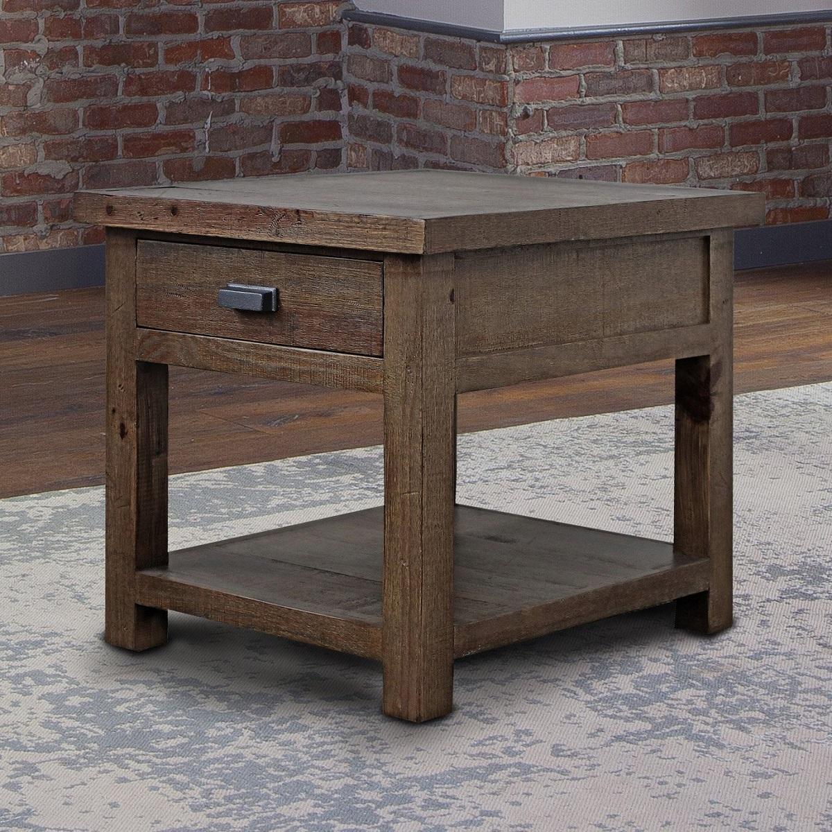 Parker House Lapaz End Table in Rustic Worn Pine - Ideal Furniture (Fresno,CA)