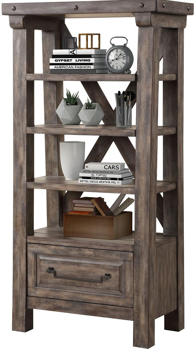 Parker House Lodge Bookcase in Siltstone - Ideal Furniture (Fresno,CA)
