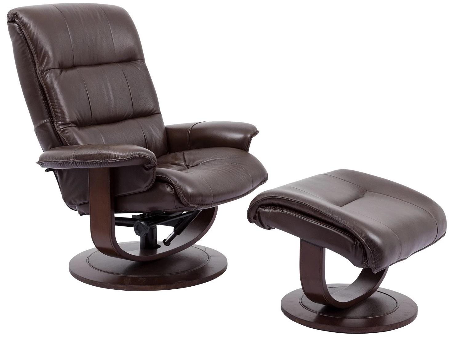 Parker House Knight Manual Reclining Swivel Chair and Ottoman Robust