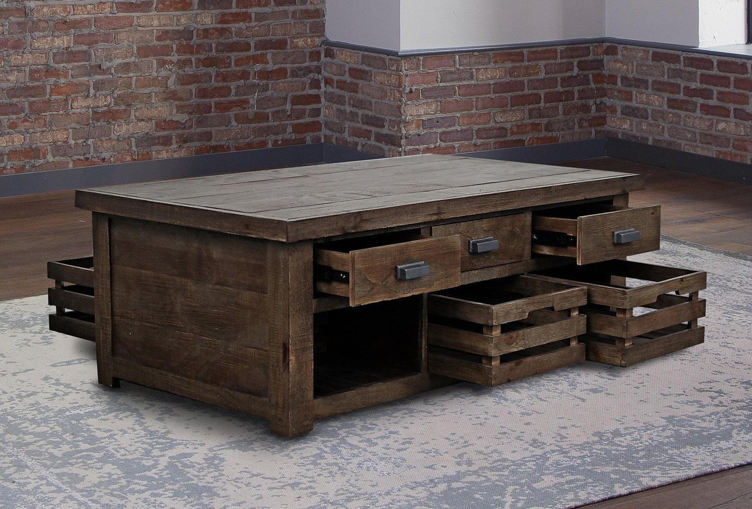 Parker House Lapaz Cocktail Table in Rustic Worn Fine - Ideal Furniture (Fresno,CA)