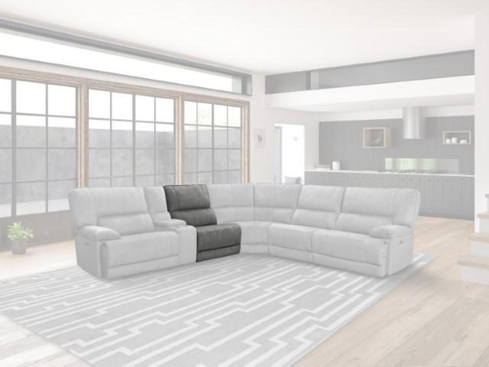 Parker House Marathon Armless Chair in Titanium - Ideal Furniture (Fresno,CA)