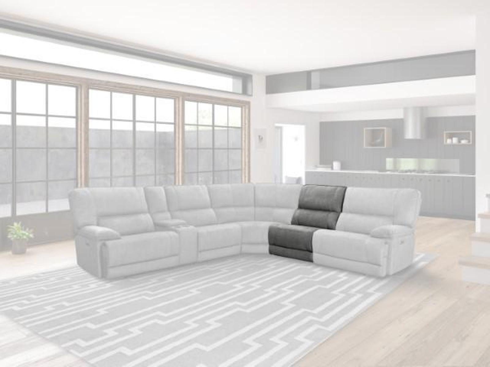Parker House Marathon Manual Armless Recliner in Titanium - Ideal Furniture (Fresno,CA)