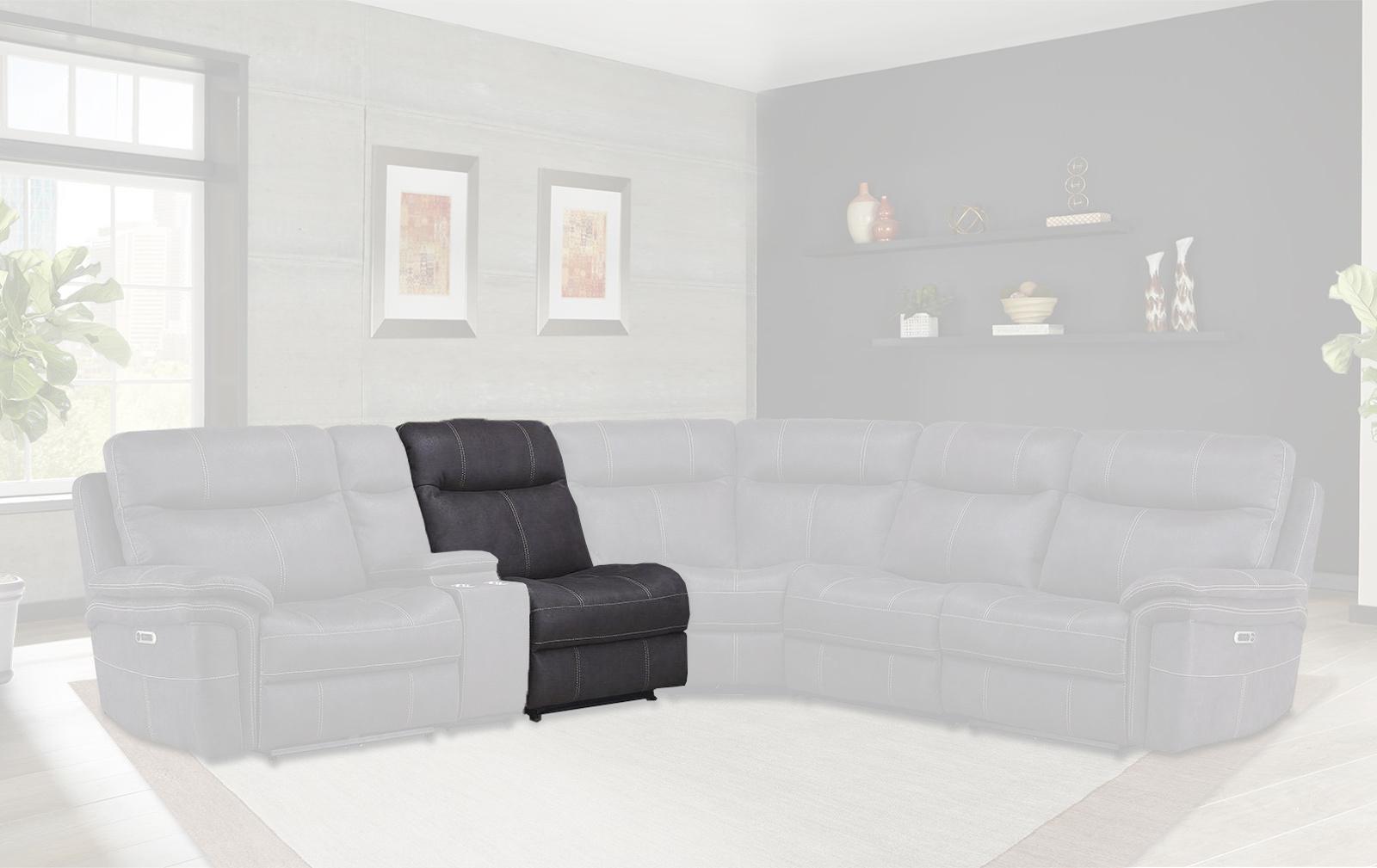 Parker House Mason Armless Chair in Charcoal