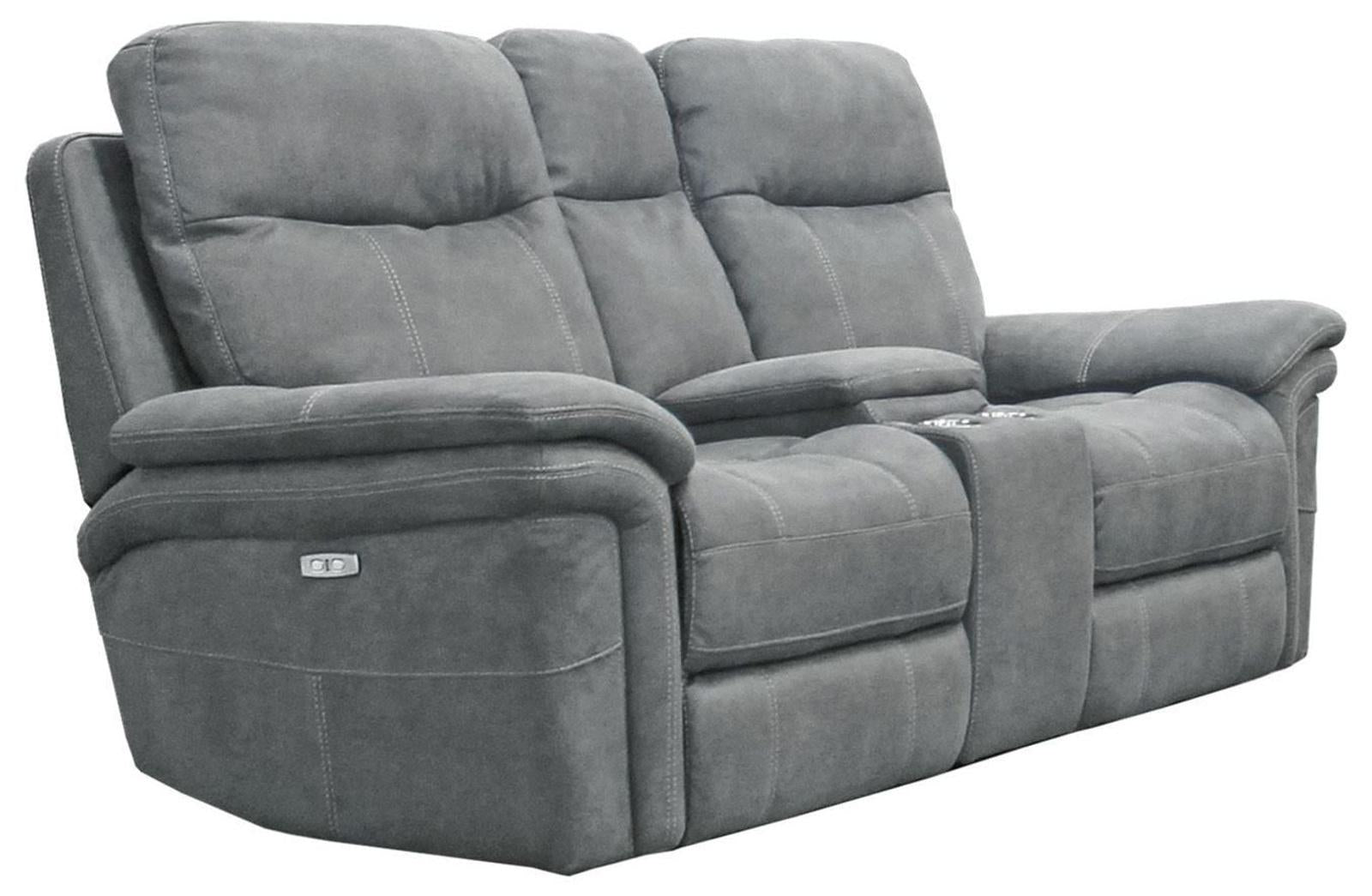Parker House Mason Loveseat Dual Reclining Power with USB Charging Port and Power Hradrest in Carbon - Ideal Furniture (Fresno,CA)