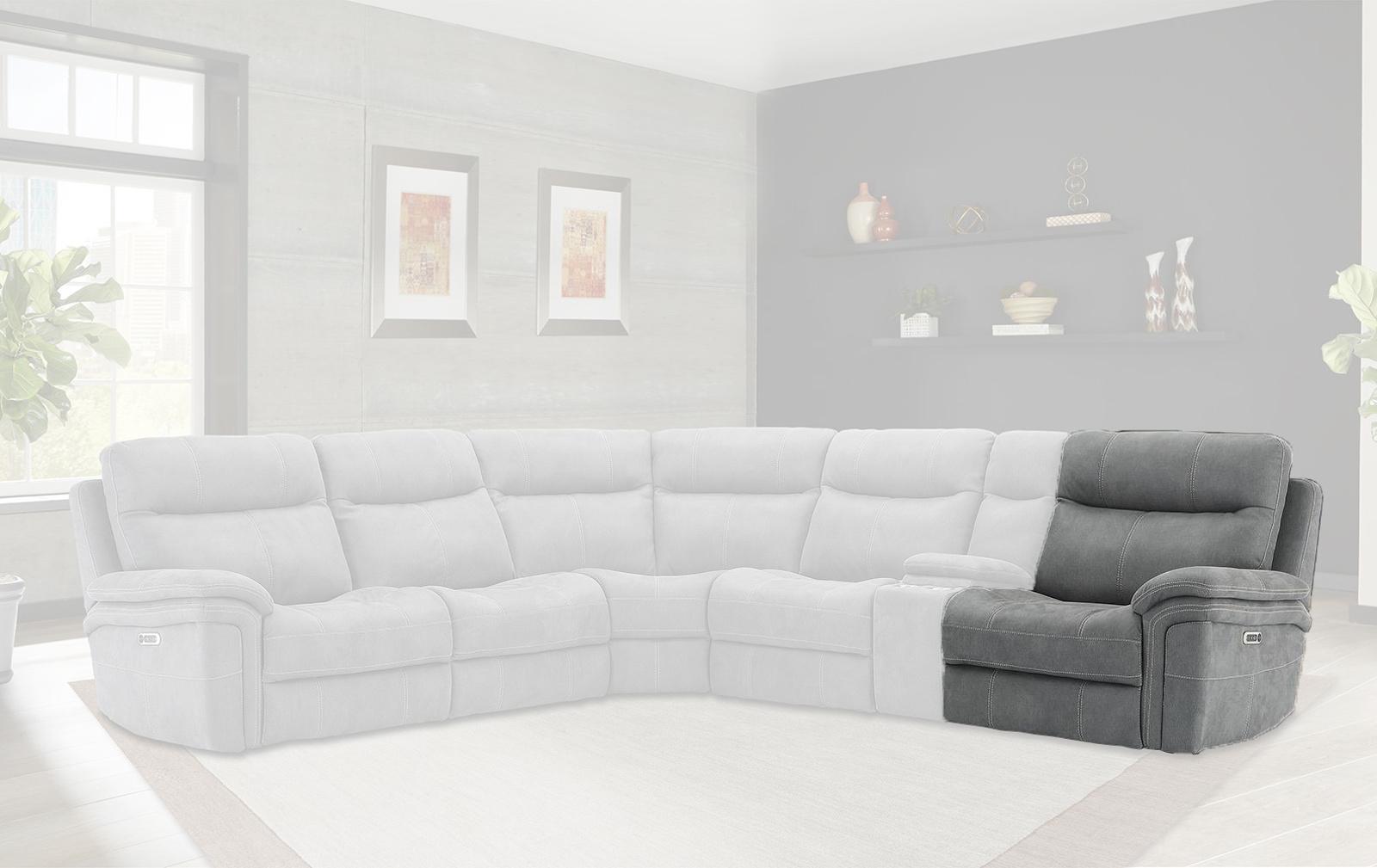 Parker House Mason RAF Chair Recliner Power with USB and Power Headrest in Carbon - Ideal Furniture (Fresno,CA)