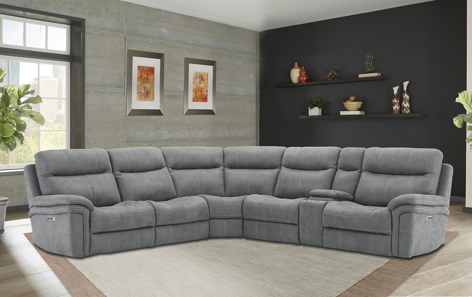 Parker House Mason LAF Chair Recliner Power with USB and Power Headrest in Carbon - Ideal Furniture (Fresno,CA)