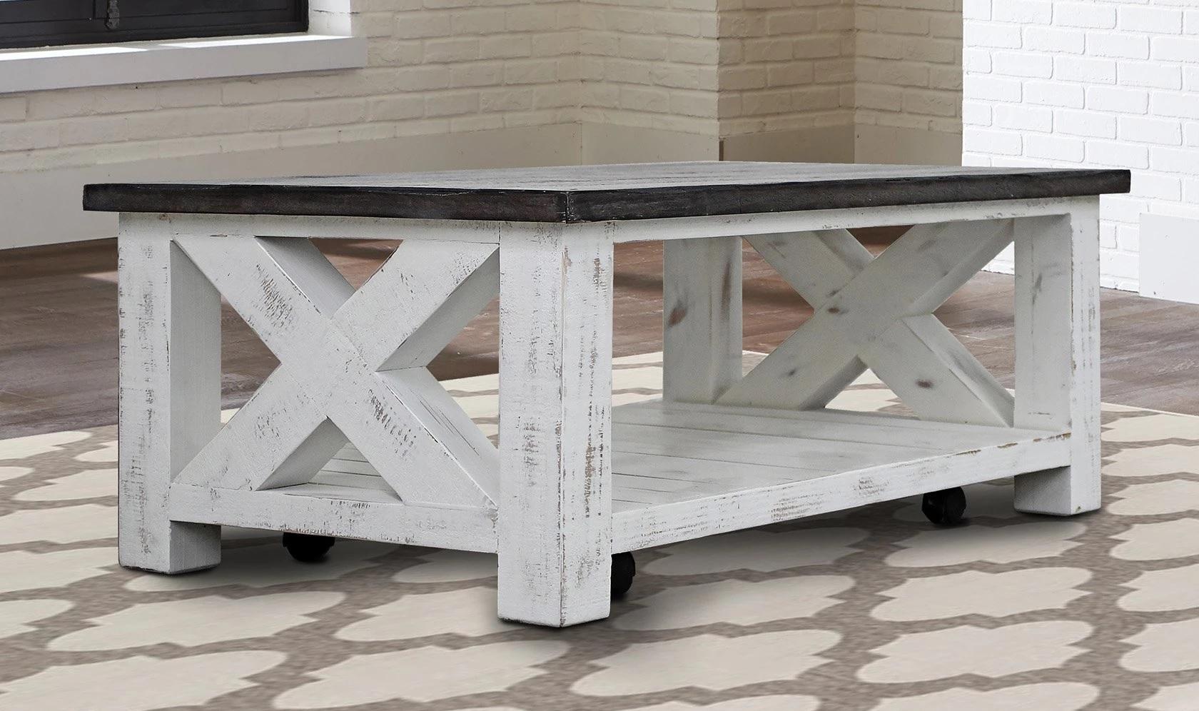 Parker House Mesa Cocktail Table in Antique White - Ideal Furniture (Fresno,CA)