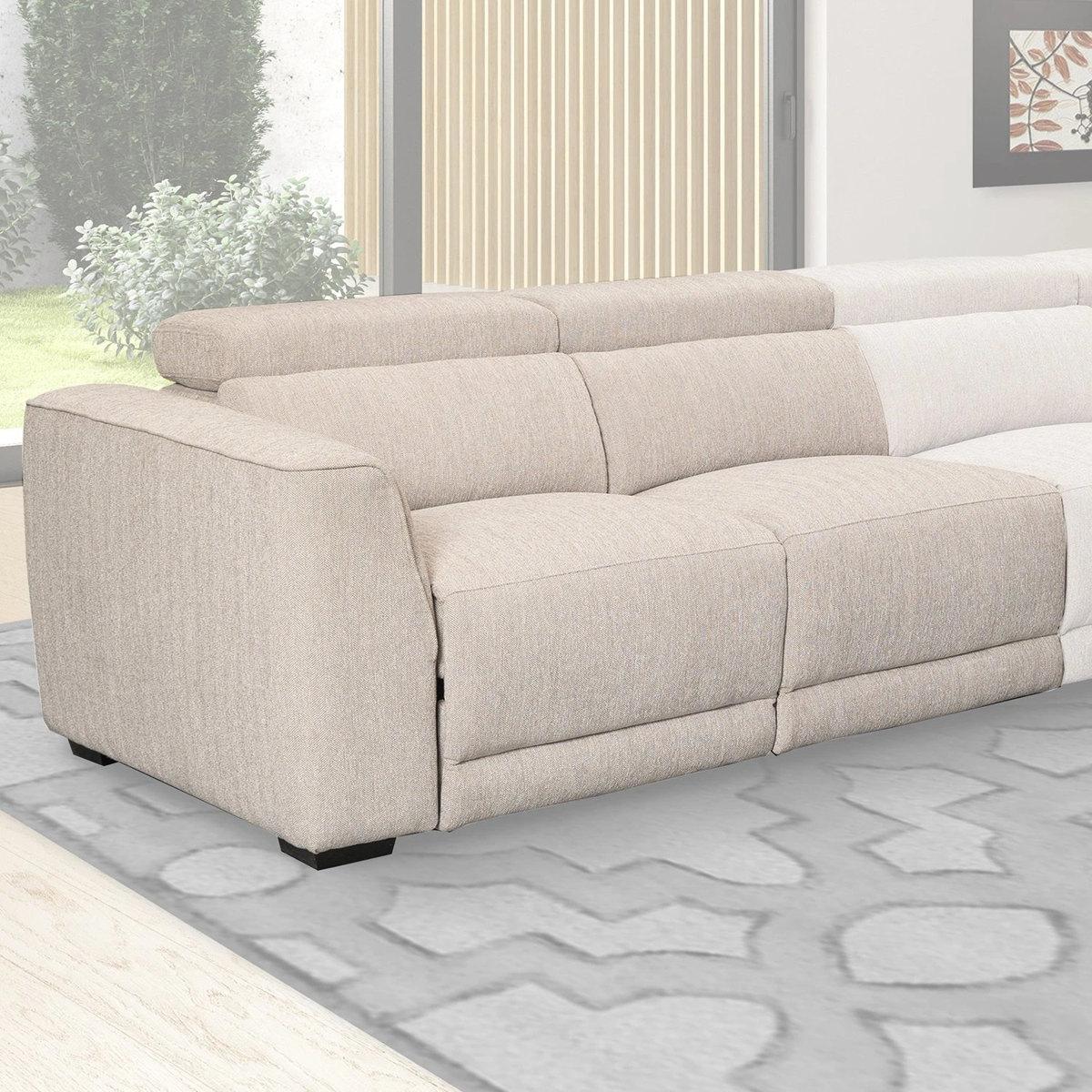 Parker House Noho Power Left Arm Facing Loveseat in Bisque - Ideal Furniture (Fresno,CA)