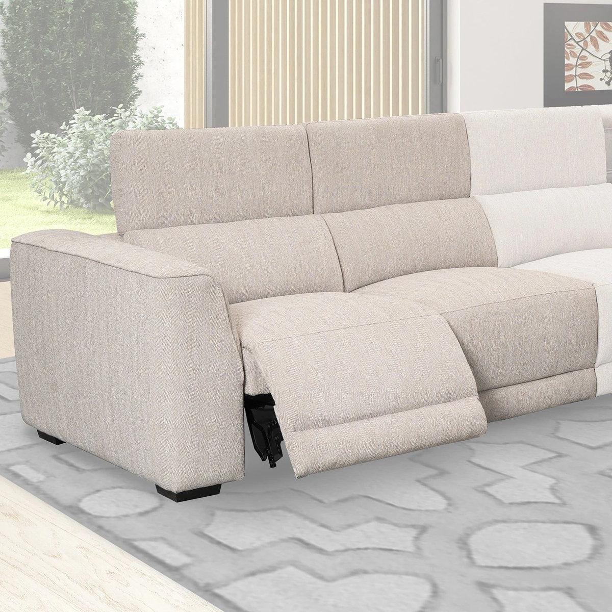 Parker House Noho Power Left Arm Facing Loveseat in Bisque - Ideal Furniture (Fresno,CA)