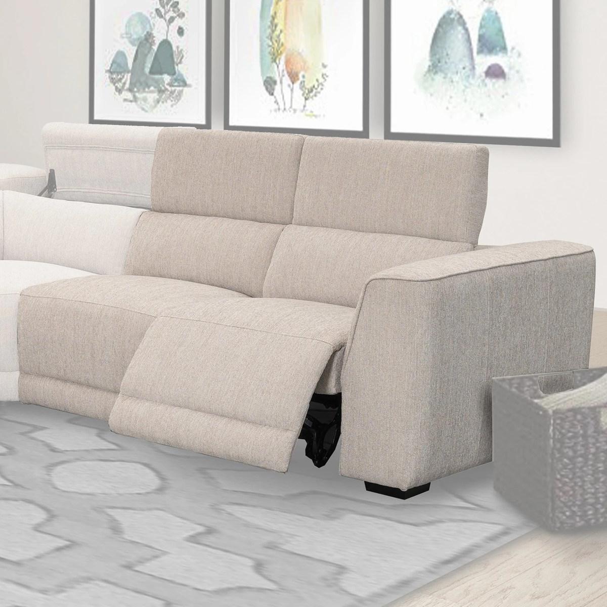 Parker House Noho Power Right Arm Facing Loveseat in Bisque - Ideal Furniture (Fresno,CA)