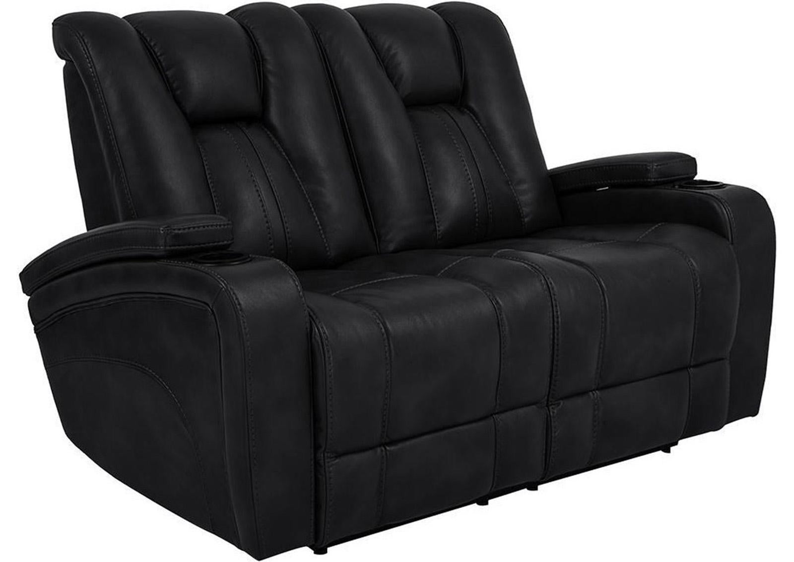 Parker House Optimus Power Loveseat in Midnight - Ideal Furniture (Fresno,CA)