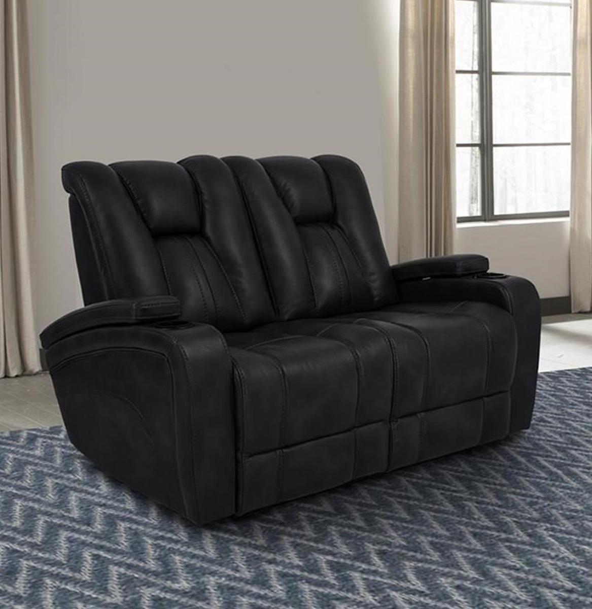 Parker House Optimus Power Loveseat in Midnight - Ideal Furniture (Fresno,CA)