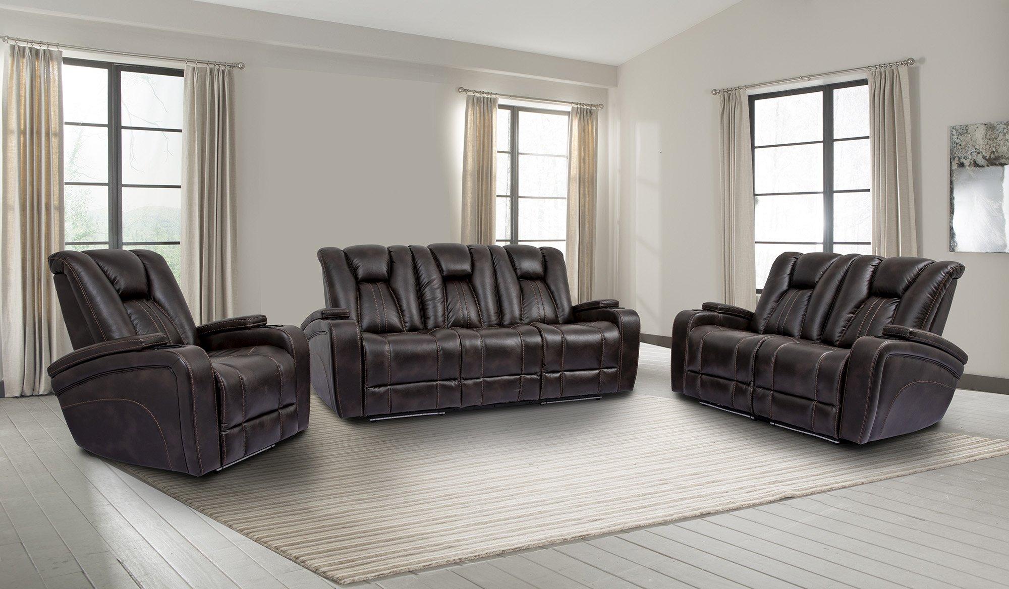 Parker House Optimus Power Loveseat in Truffle - Ideal Furniture (Fresno,CA)