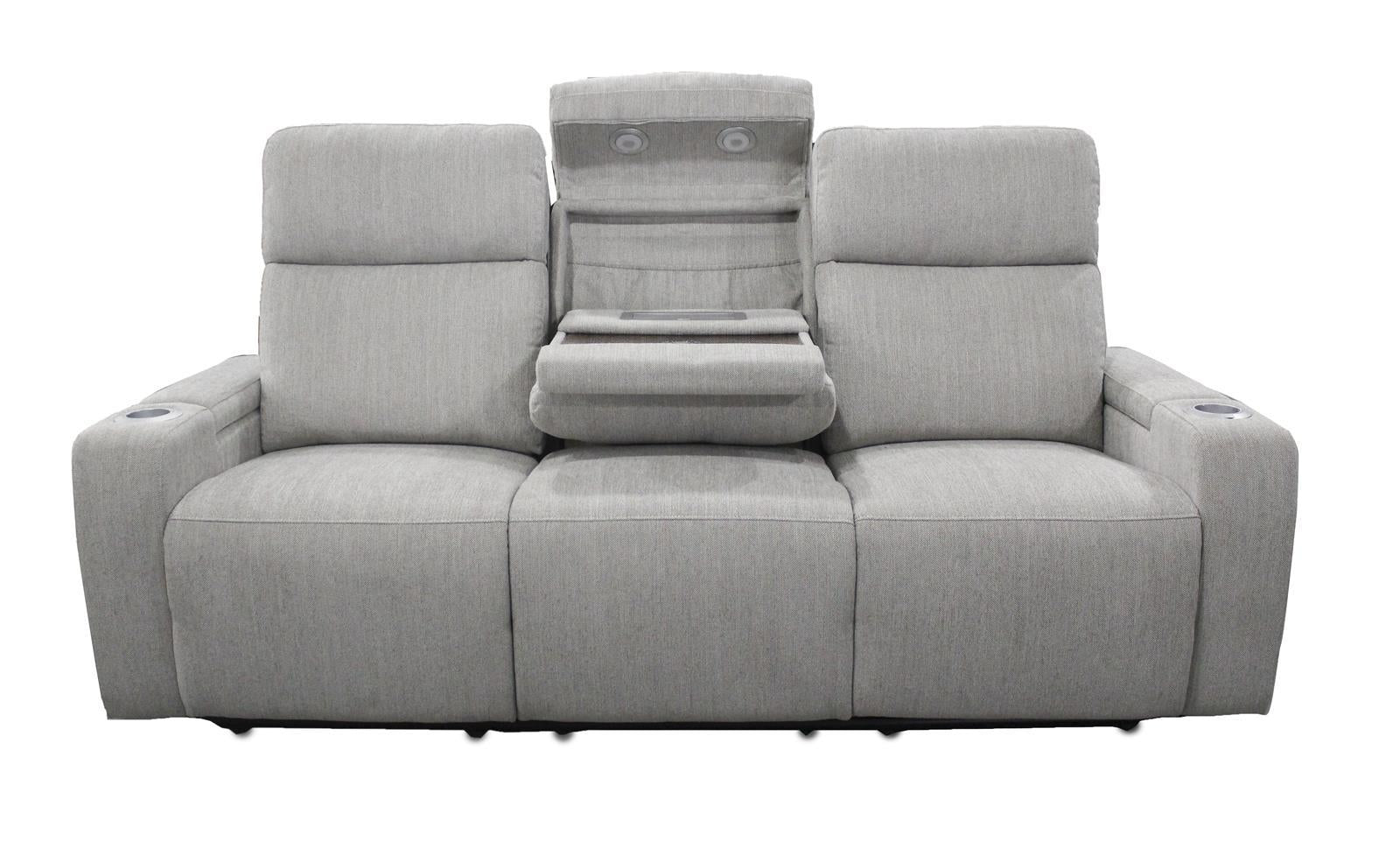 Parker House Orpheus Power Drop Down Console Sofa in Bisque - Ideal Furniture (Fresno,CA)