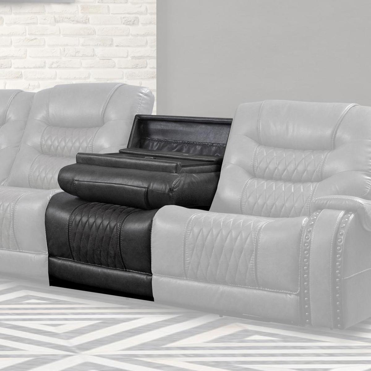 Parker House Outlaw Armless Chair with Drop Down Table in Stallion - Ideal Furniture (Fresno,CA)