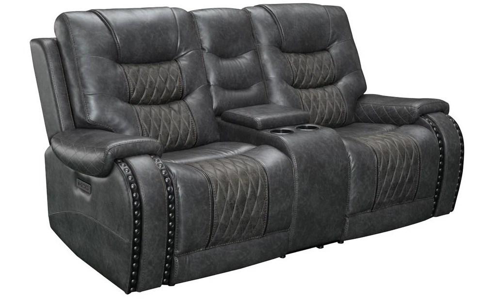 Parker House Outlaw Power Console Loveseat in Stallion - Ideal Furniture (Fresno,CA)