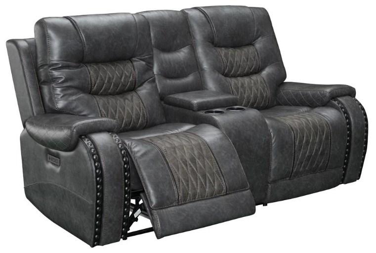 Parker House Outlaw Power Console Loveseat in Stallion - Ideal Furniture (Fresno,CA)
