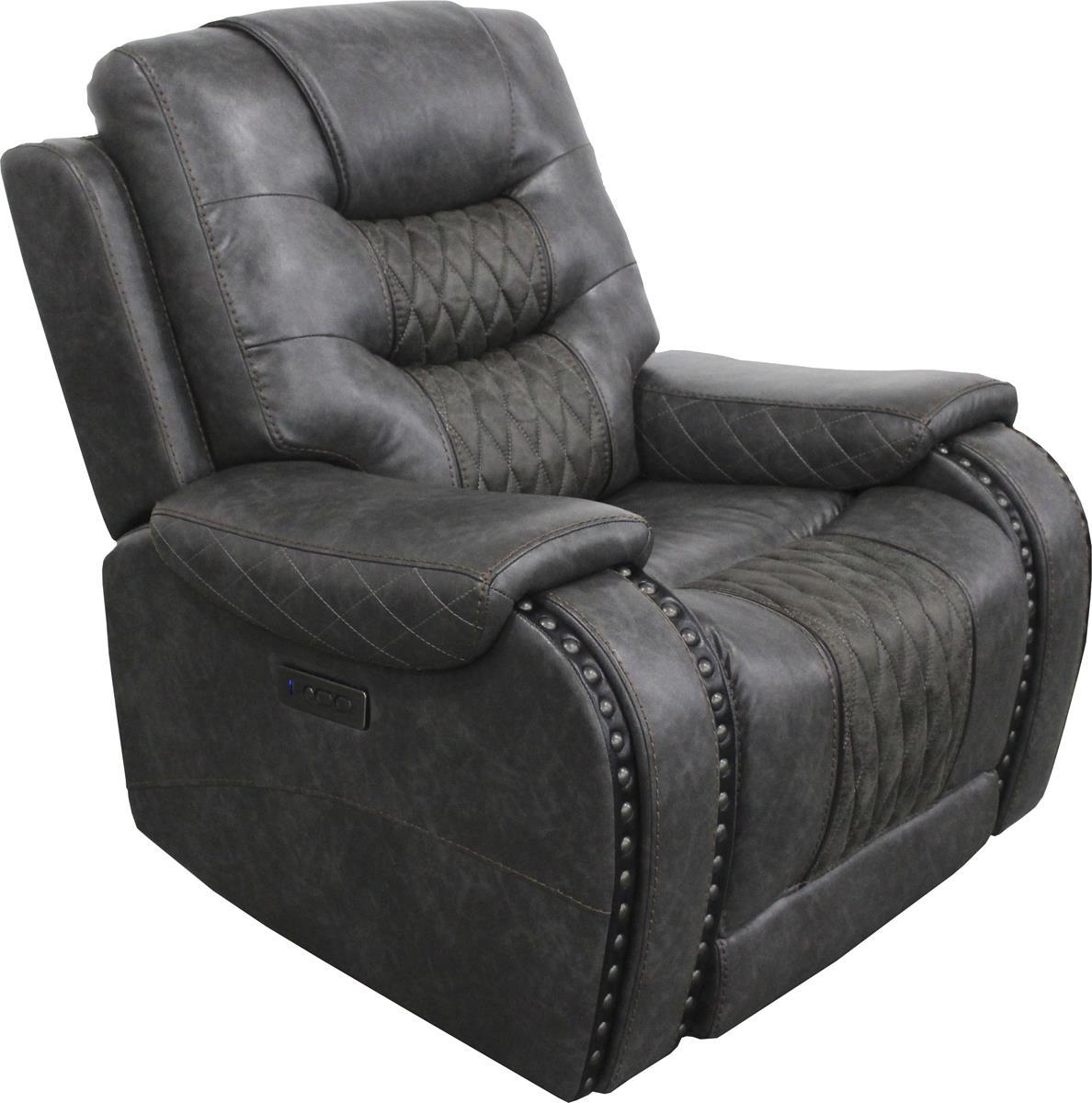 Parker House Outlaw Power Recliner in Stallion - Ideal Furniture (Fresno,CA)