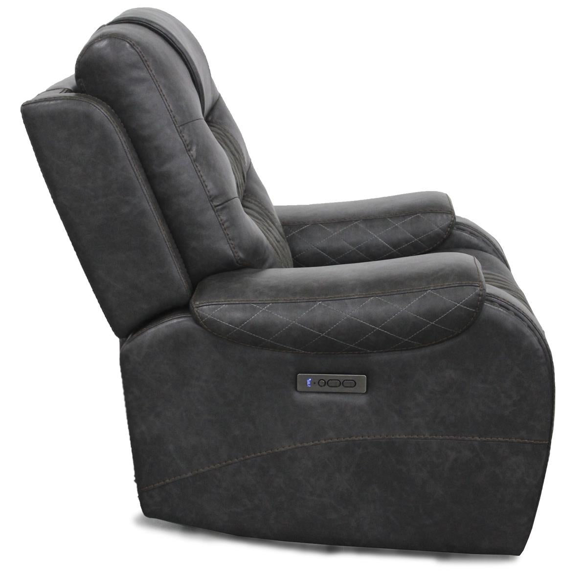 Parker House Outlaw Power Recliner in Stallion - Ideal Furniture (Fresno,CA)