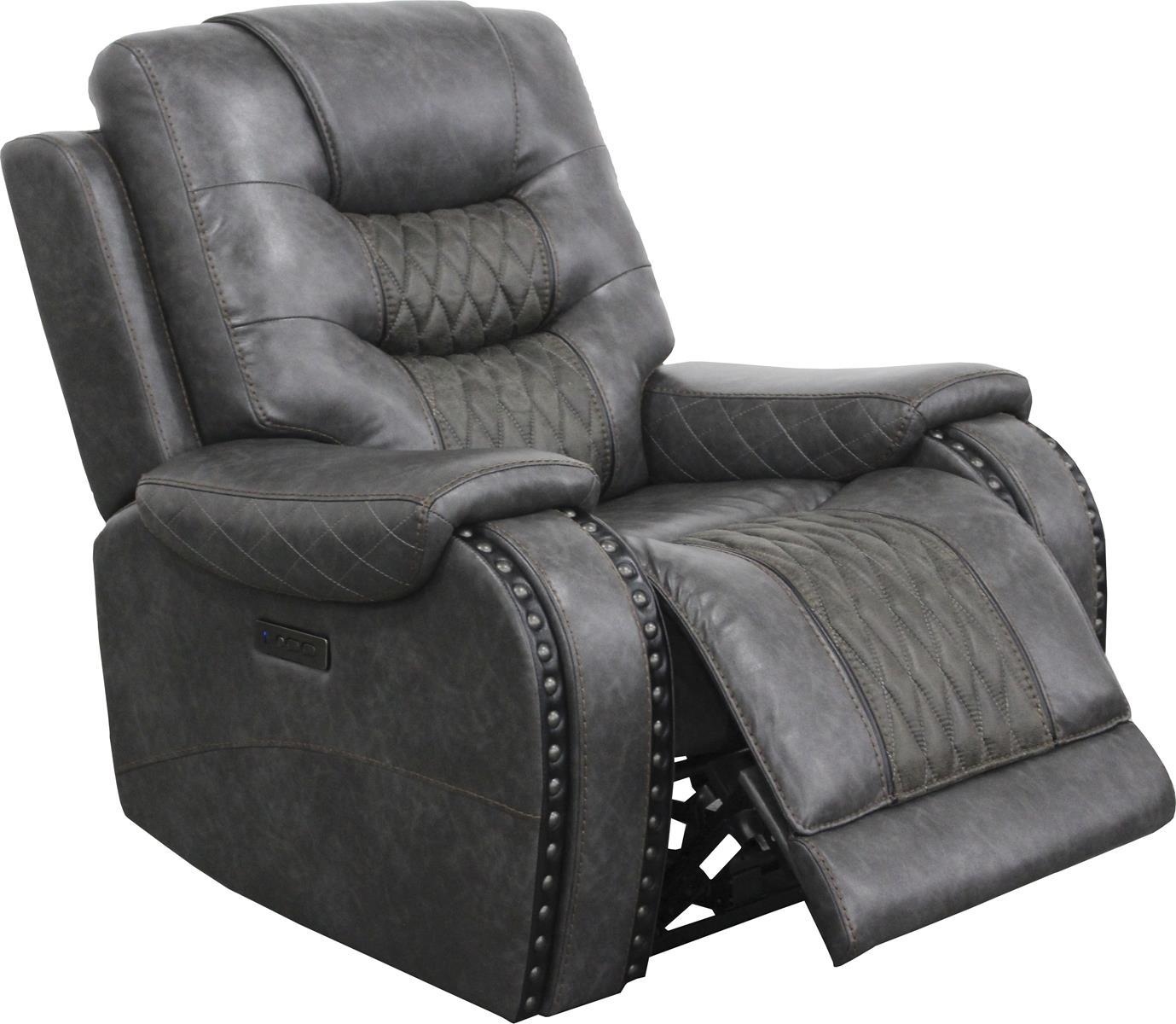 Parker House Outlaw Power Recliner in Stallion - Ideal Furniture (Fresno,CA)