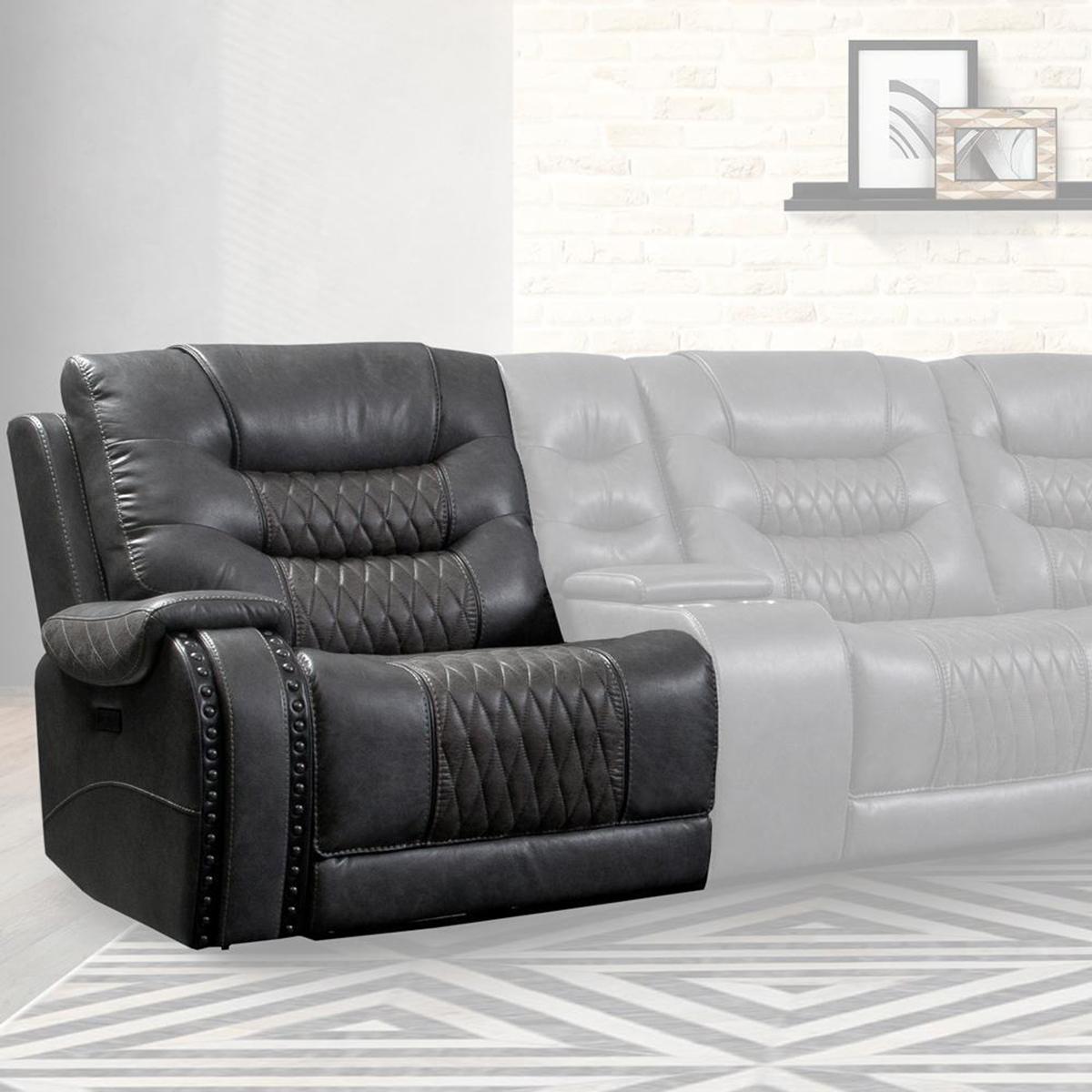 Parker House Outlaw Power Left Arm Facing Recliner in Stallion - Ideal Furniture (Fresno,CA)