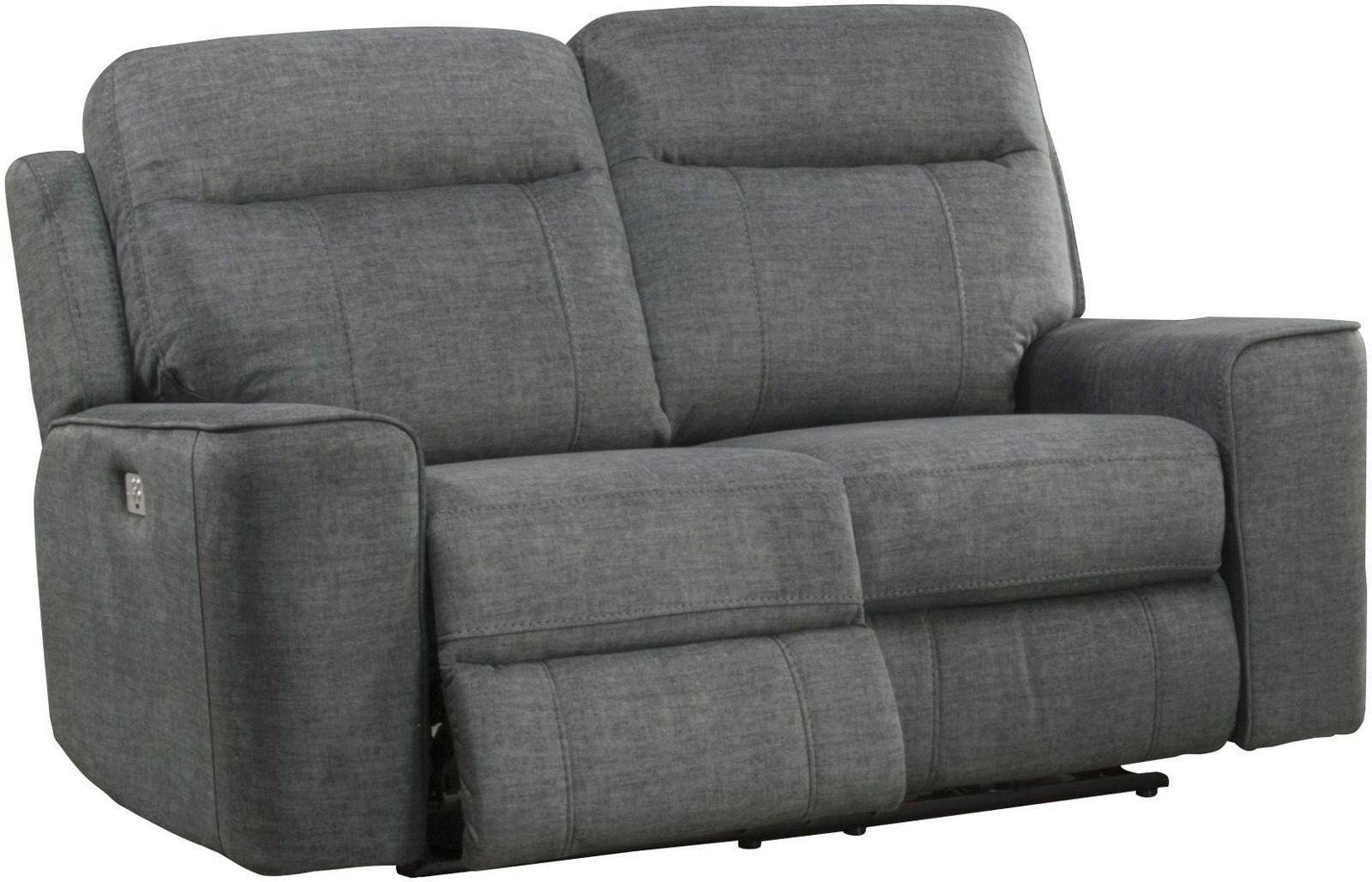 Parker House Parthenon Loveseat Dual Power with USB and Power Headrest in Titanium - Ideal Furniture (Fresno,CA)
