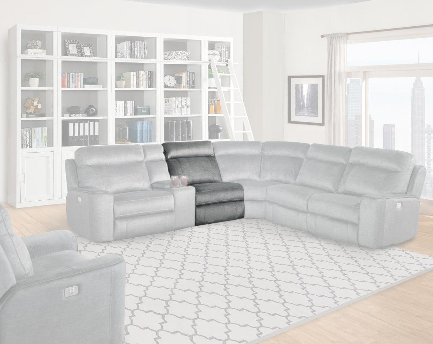 Parker House Parthenon Armless Chair in Titanium