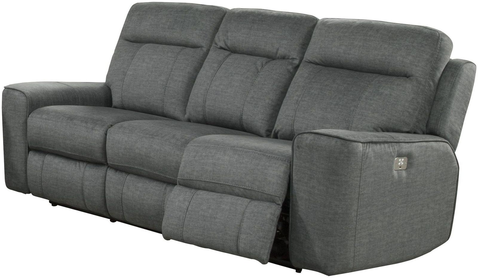 Parker House Parthenon Sofa Dual Power with USB and Power Headrest in Titanium - Ideal Furniture (Fresno,CA)