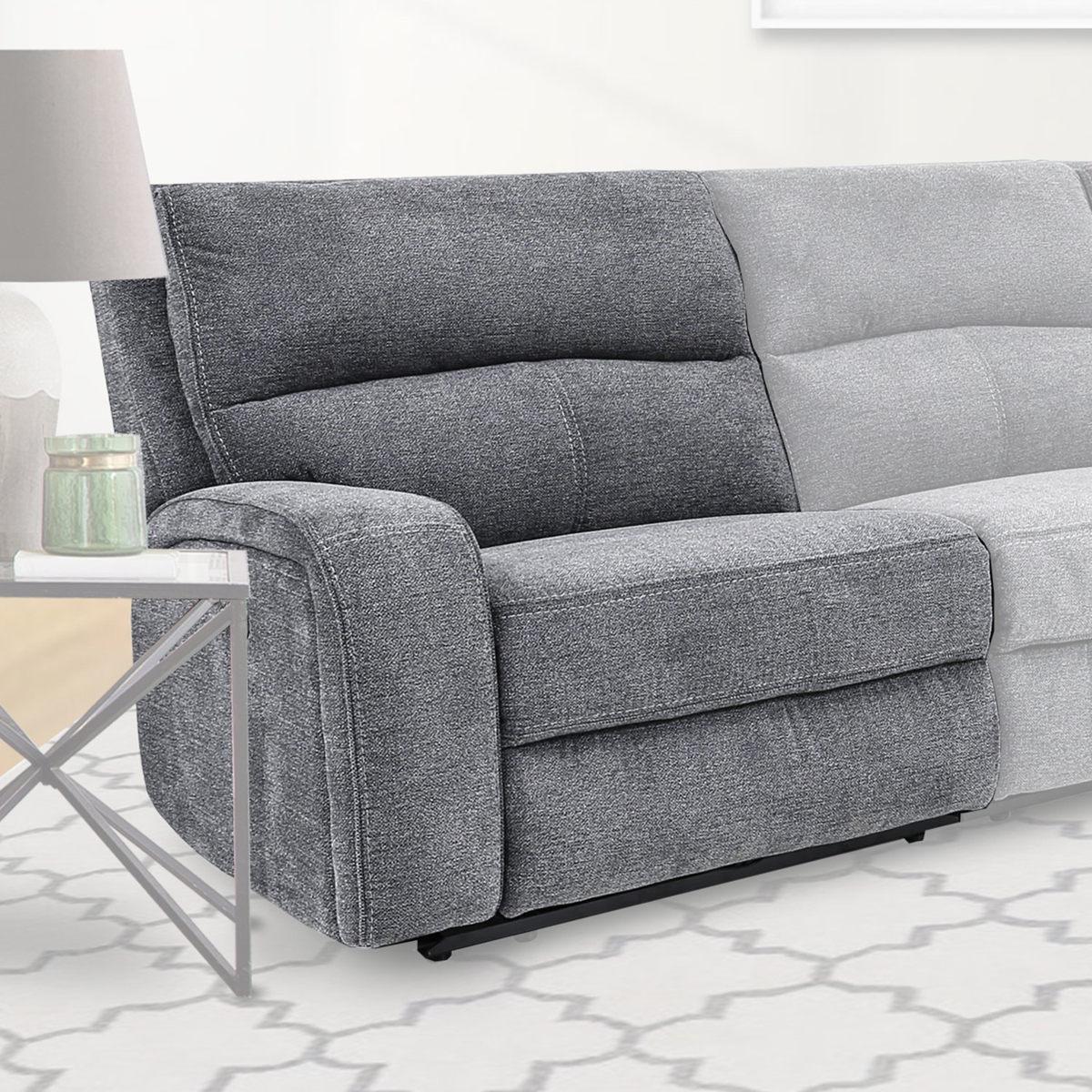 Parker House Polaris Power Left Arm Facing Recliner in Bizmark Grey - Ideal Furniture (Fresno,CA)