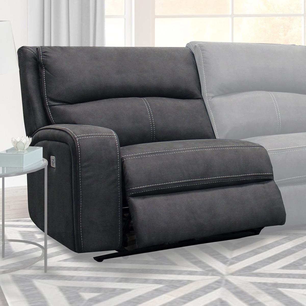 Parker House Polaris Power Left Arm Facing Recliner in Slate - Ideal Furniture (Fresno,CA)