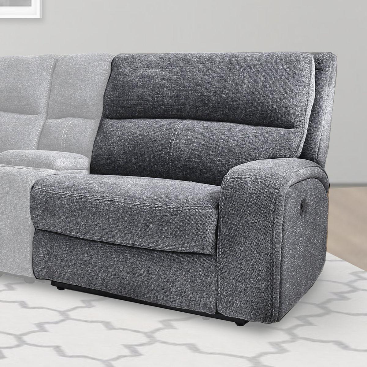 Parker House Polaris Power Right Arm Facing Recliner in Bizmark Grey - Ideal Furniture (Fresno,CA)