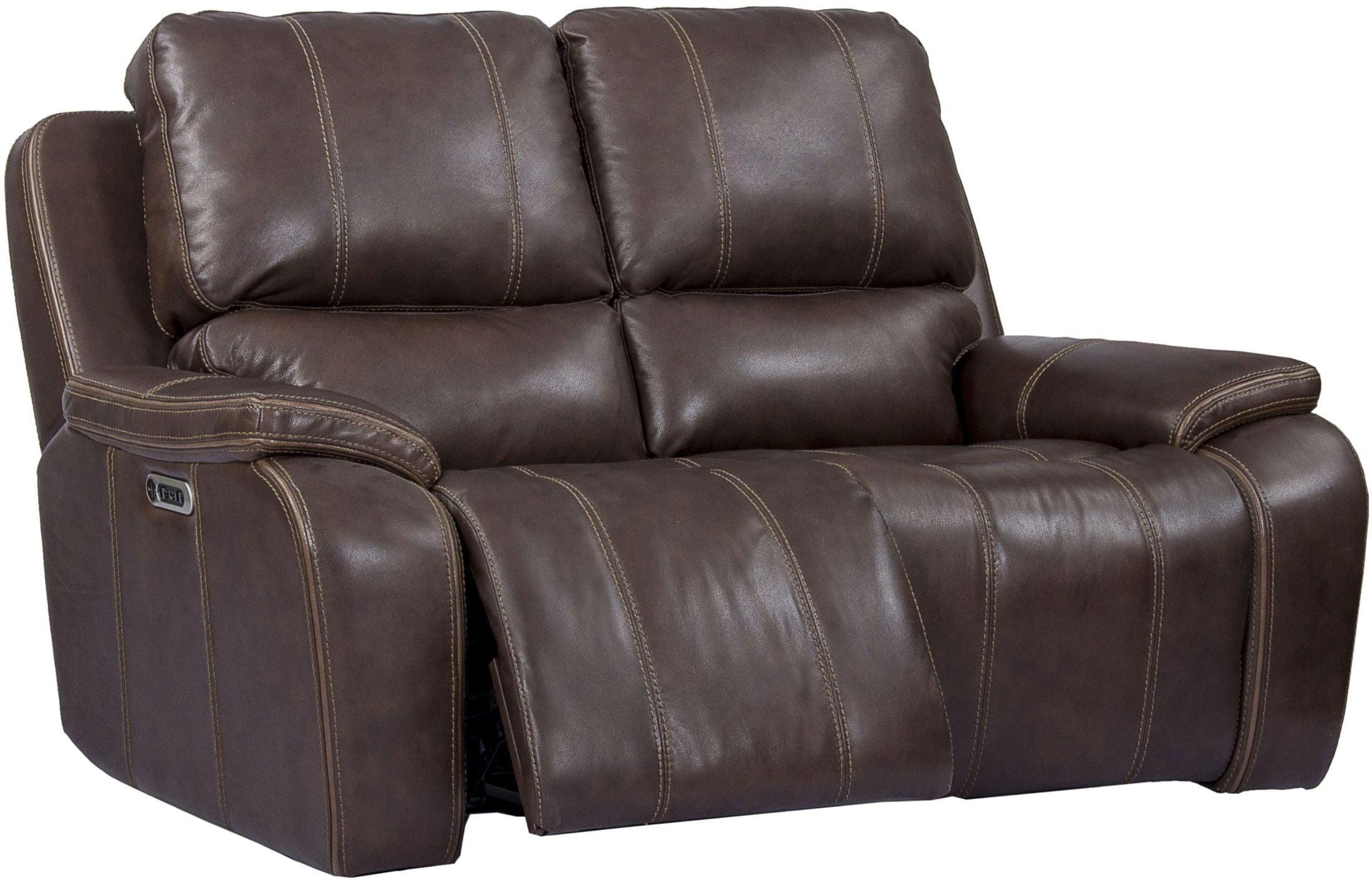 Parker House Potter Loveseat Dual PWR Recliner w/ USB & PWR Headrest in Walnut - Ideal Furniture (Fresno,CA)