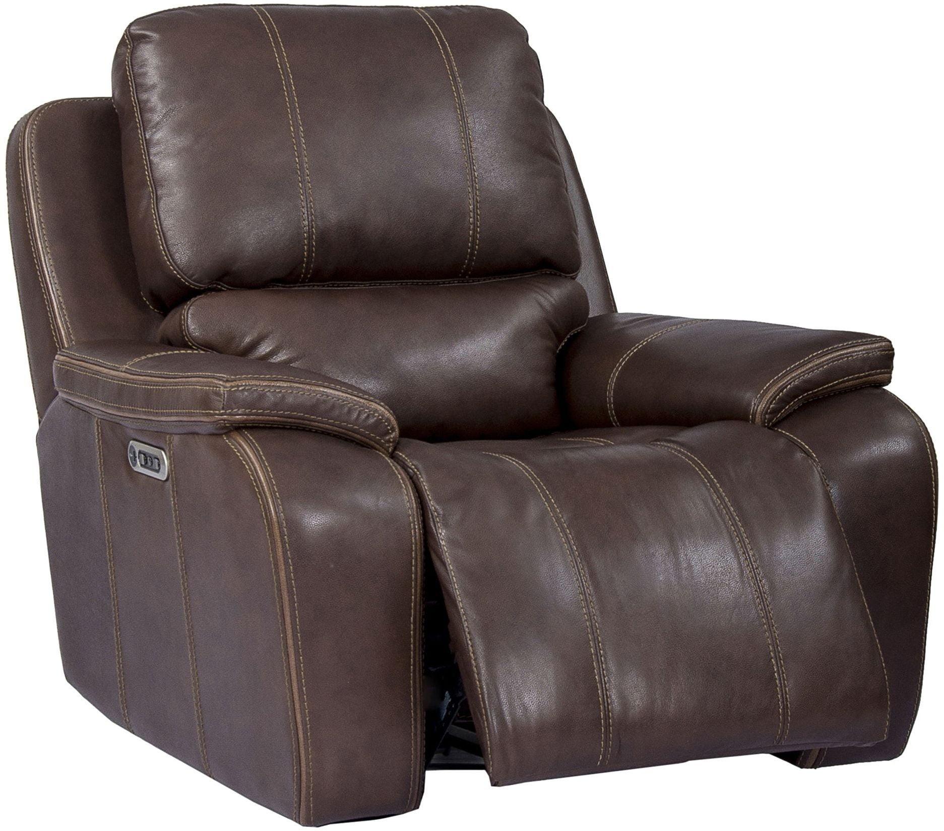 Parker House Potter Recliner PWR w/ USB & PWR Headrest in Walnut - Ideal Furniture (Fresno,CA)