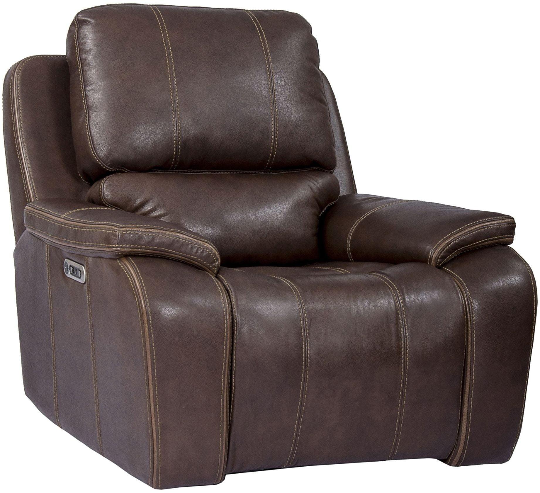 Parker House Potter Recliner PWR w/ USB & PWR Headrest in Walnut - Ideal Furniture (Fresno,CA)