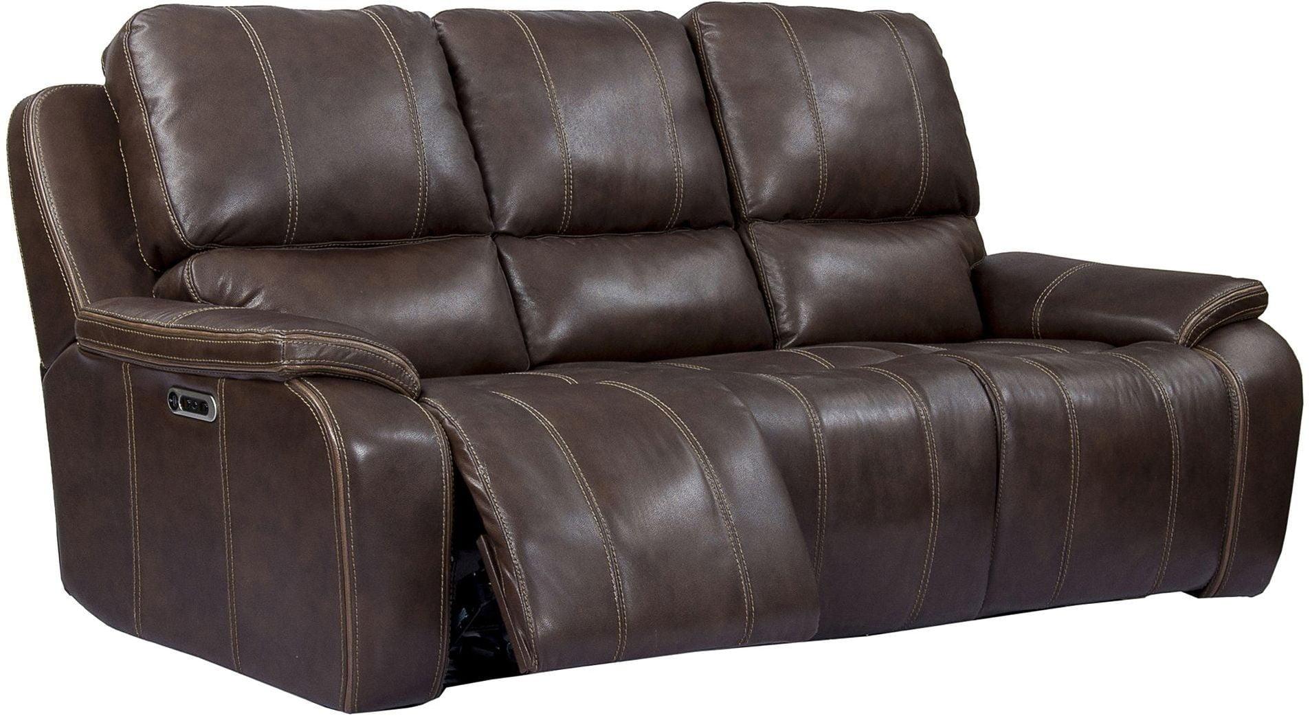 Parker House Potter Sofa Dual PWR Recliner w/ USB & PWR Headrest in Walnut - Ideal Furniture (Fresno,CA)