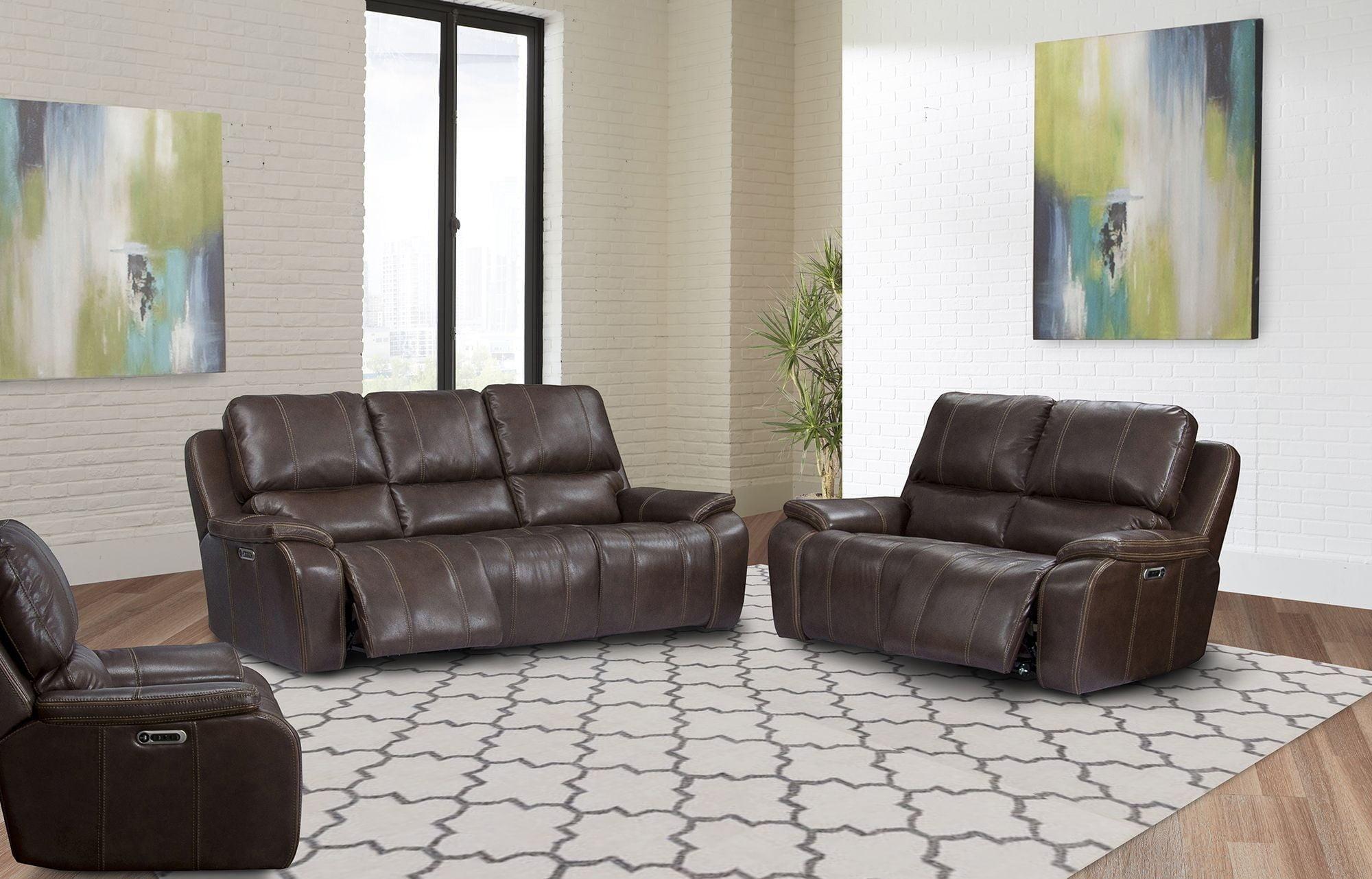 Parker House Potter Sofa Dual PWR Recliner w/ USB & PWR Headrest in Walnut - Ideal Furniture (Fresno,CA)