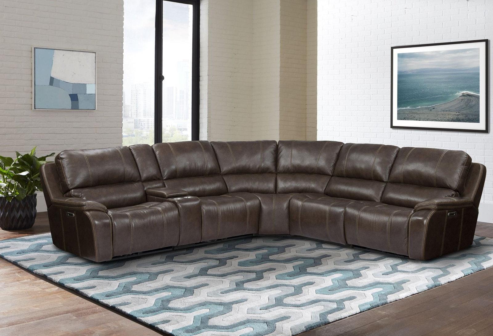 Parker House Potter Straight Console w/ USB in Walnut - Ideal Furniture (Fresno,CA)