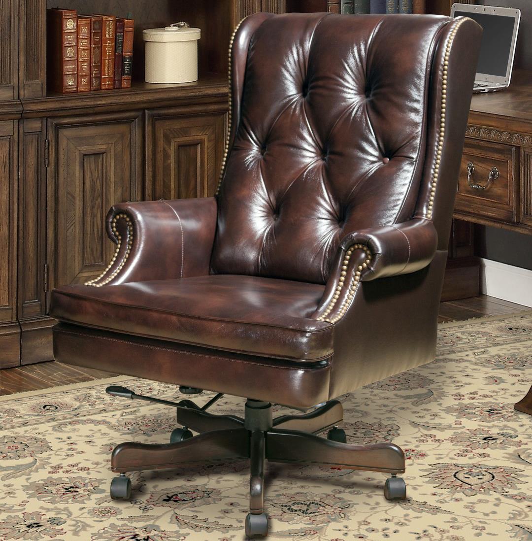 Parker House Prestige Leather Desk Chair in Havana