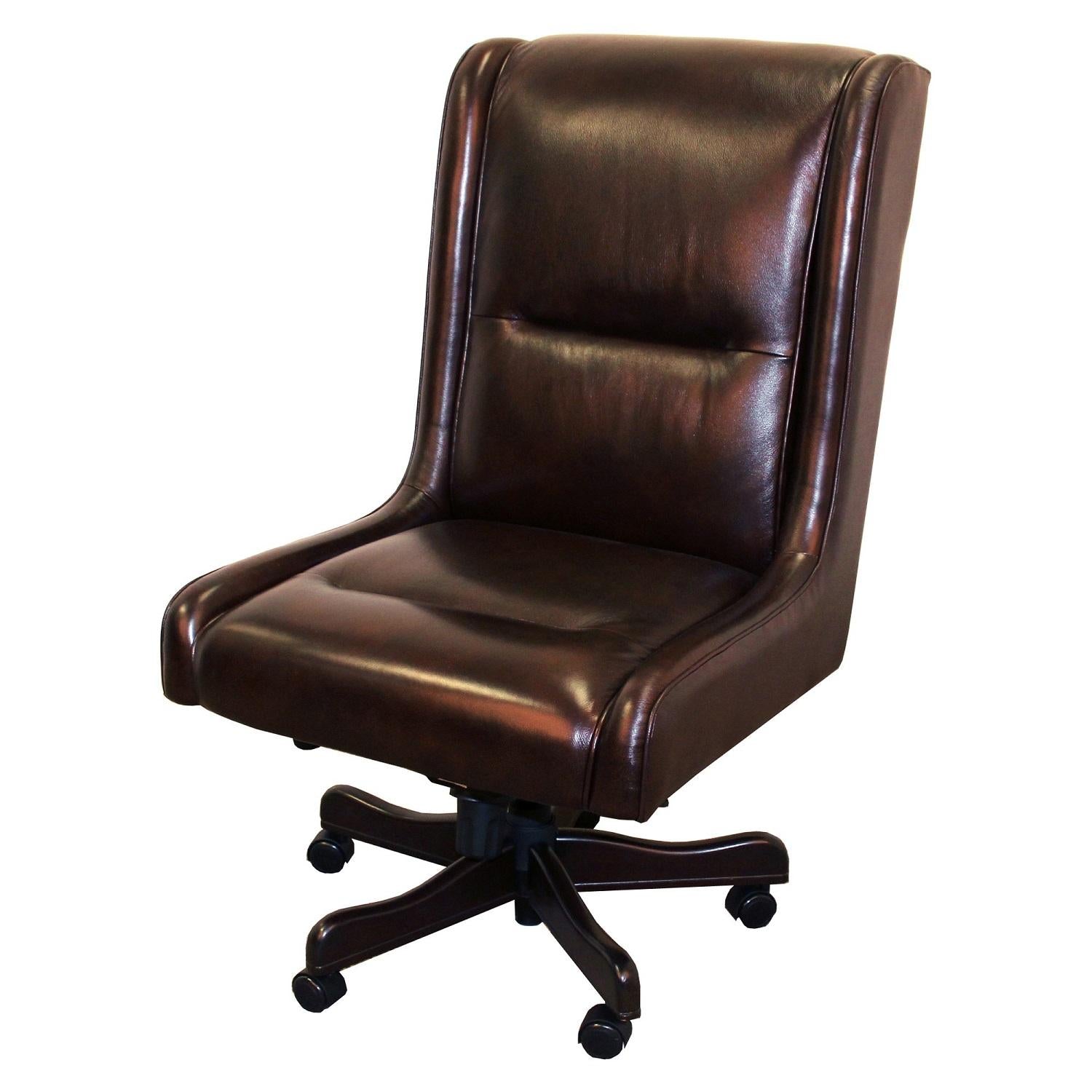 Parker House Prestige Leather Desk Chair in Cigar