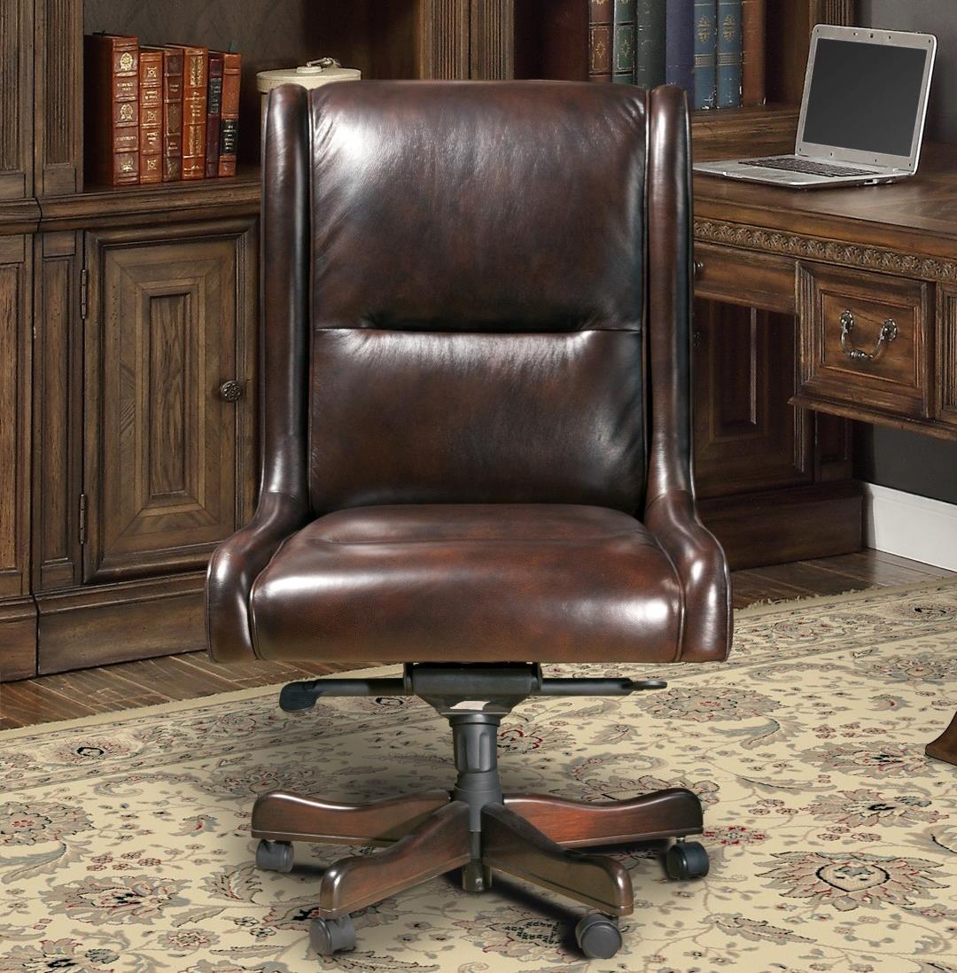 Parker House Prestige Leather Desk Chair in Cigar - Ideal Furniture (Fresno,CA)