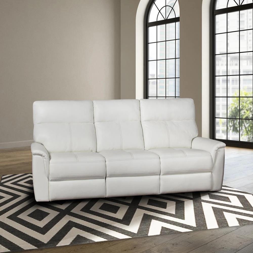 Parker House Reed Power Sofa in Pure White - Ideal Furniture (Fresno,CA)