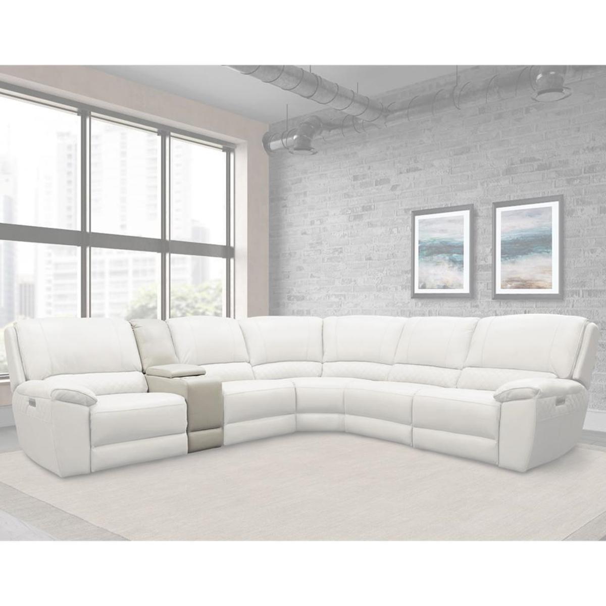 Parker House Scott Power Entertainment Console in Alabaster
