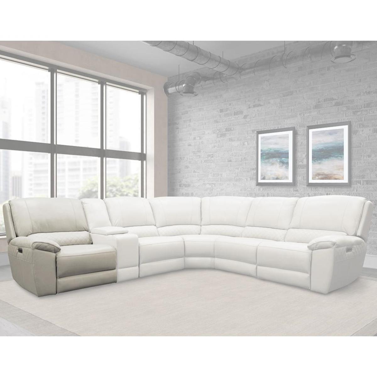 Parker House Scott Power Left Arm Facing Recliner in Alabaster - Ideal Furniture (Fresno,CA)