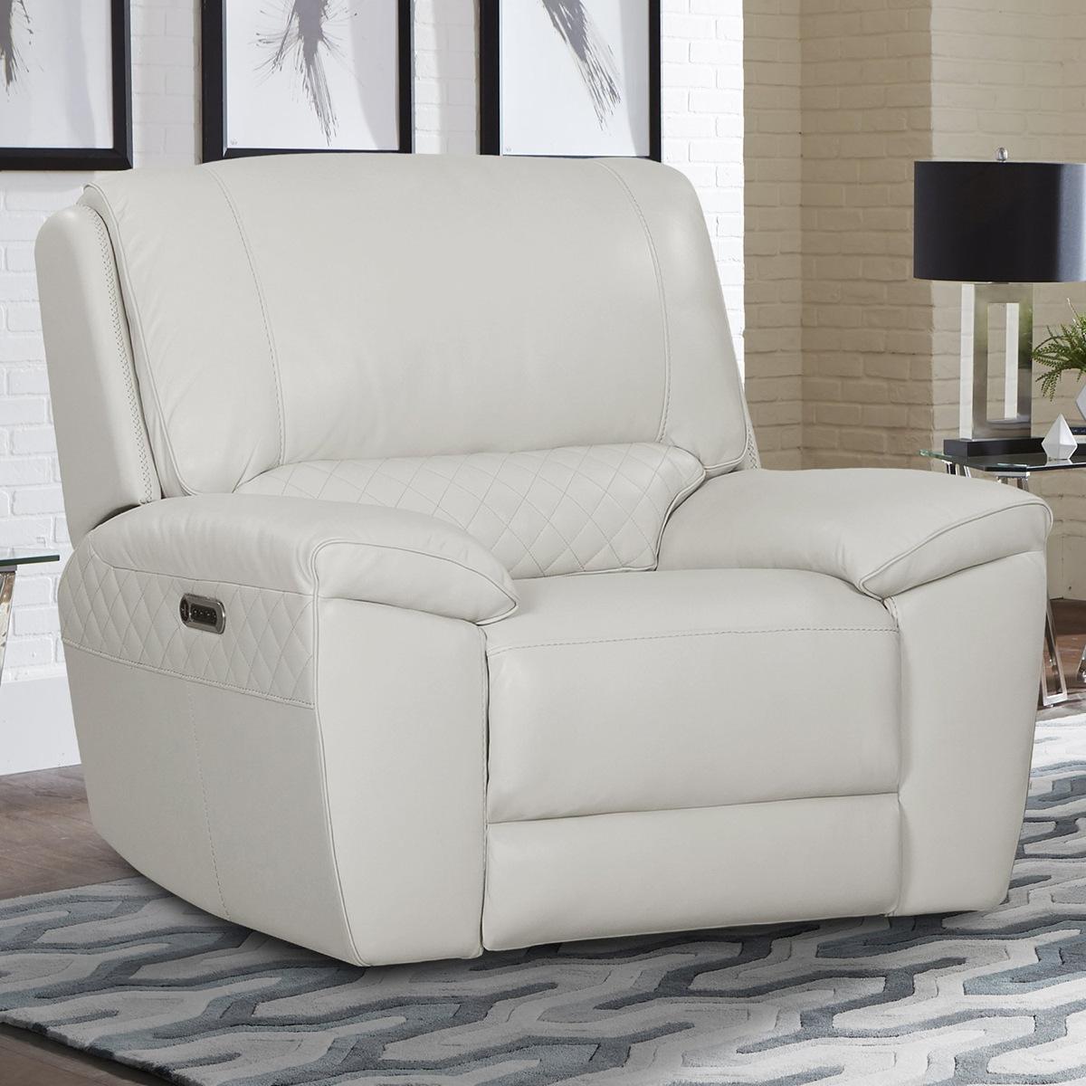 Parker House Scott Power Recliner in Alabaster - Ideal Furniture (Fresno,CA)