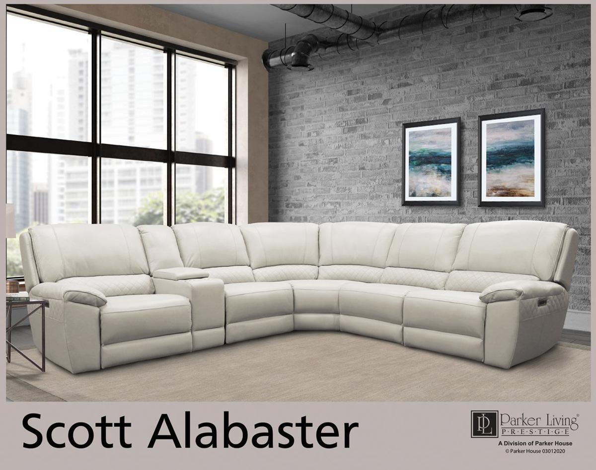 Parker House Scott Power Right Arm Facing Recliner in Alabaster - Ideal Furniture (Fresno,CA)