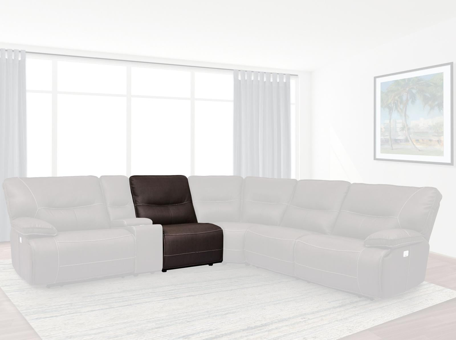 Parker House Spartacus Armless Chair in Chocolate