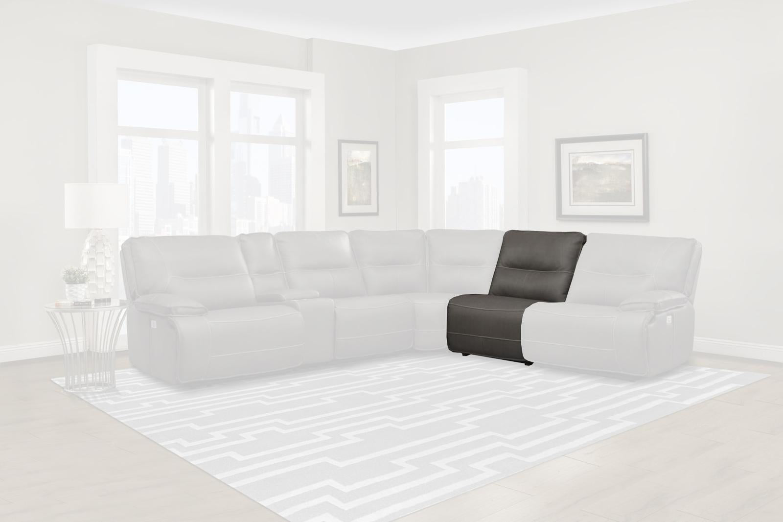 Parker House Spartacus Armless Recliner in Haze