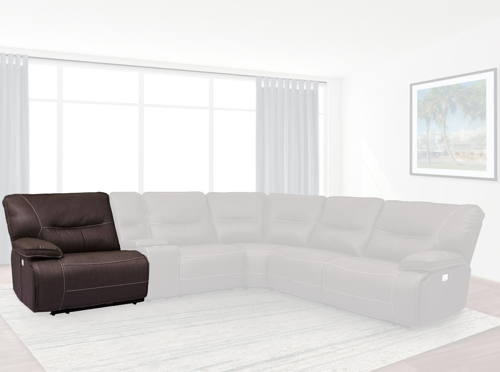 Parker House Spartacus LAF Chair Recliner Power with USB and Power Headrest in Chocolate